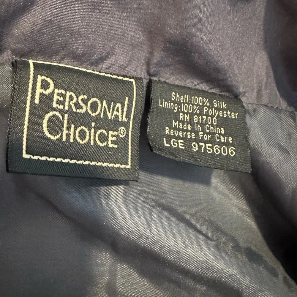 VTG 90s Personal Choice Silk windbreaker jacket grey maroon colorblock jacket